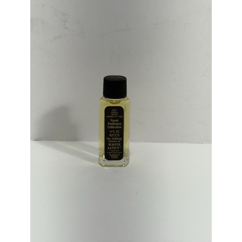 Vintage Great Perfumes Collection Carter Van Peel White Linen Travel Size 1/4 Oz